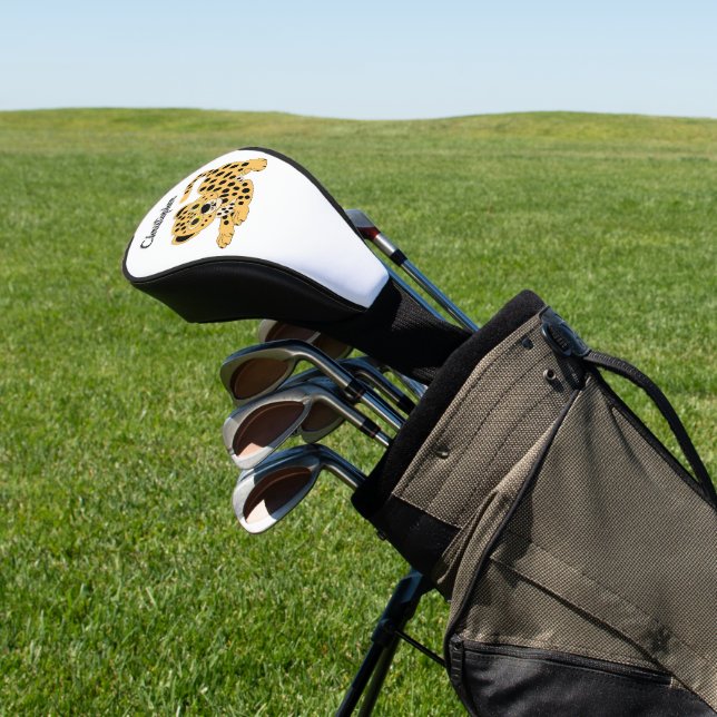 Leopard Design Personalised Golf Head Cover (In Situ)