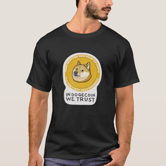 Leopard Doge Muscular Dogecoin Meme Cryptocurrency T-Shirt (Front)