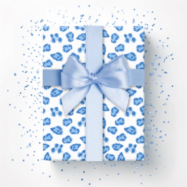 Leopard Dot in Blue Porcelain Wrapping Paper (Creator Uploaded)
