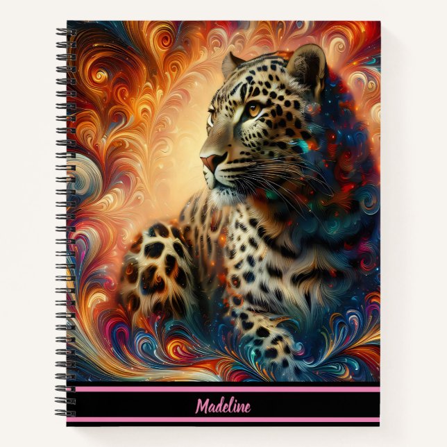 Leopard Dream: Artful Jungle Escape Notebook (Front)