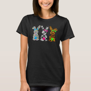 Leopard Easter Bunny Rabbit Trio Cute Easter Day 3 T-Shirt