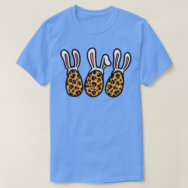 Leopard Easter Eggs Bunny Rabbit Cute Pattern Wome T-Shirt (Design Front)