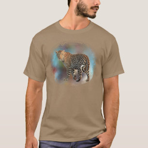 Leopard Elegant Modern Pebble Colour Template T-Shirt