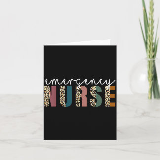 Leopard Emergency Nurse ER Trauma Emergency Card