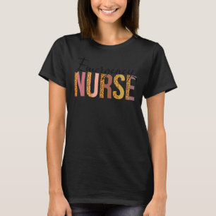 Leopard Emergency Nurse Print For Nursing Student T-Shirt