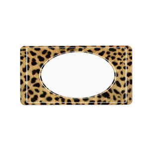 leopard envelope address label