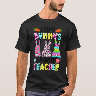 Leopard Every Bunnys Is Favourite Teacher Rabbits T-Shirt