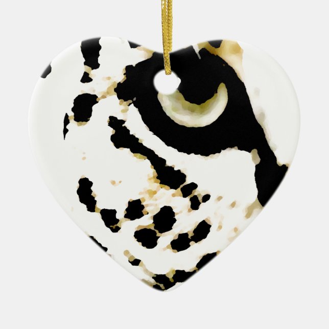 Leopard Eye Ceramic Tree Decoration (Front)