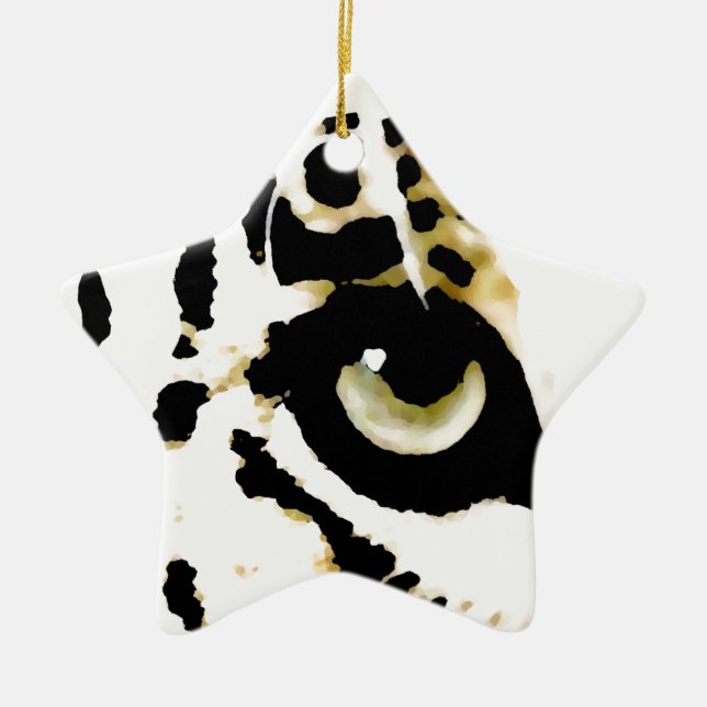 Leopard Eye Ceramic Tree Decoration (Front)