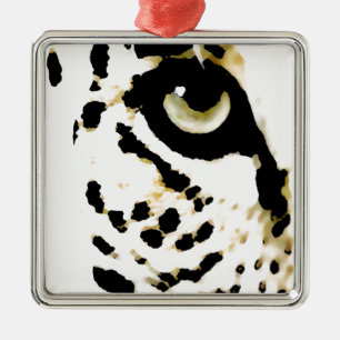 Leopard Eye Metal Tree Decoration