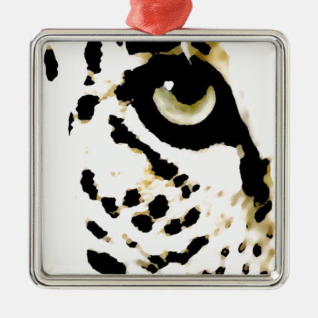 Leopard Eye Metal Tree Decoration (Front)