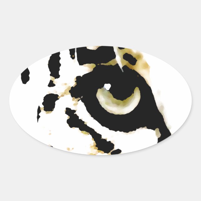 Leopard Eye Oval Sticker (Front)