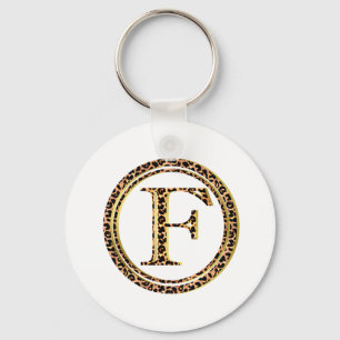 leopard F Key Ring