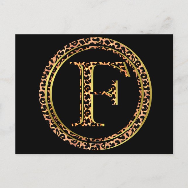 leopard F Postcard (Front)