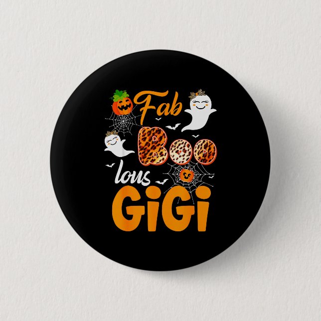 Leopard Fab Boo Lous Gigi Soky Halloween Costume G 6 Cm Round Badge (Front)