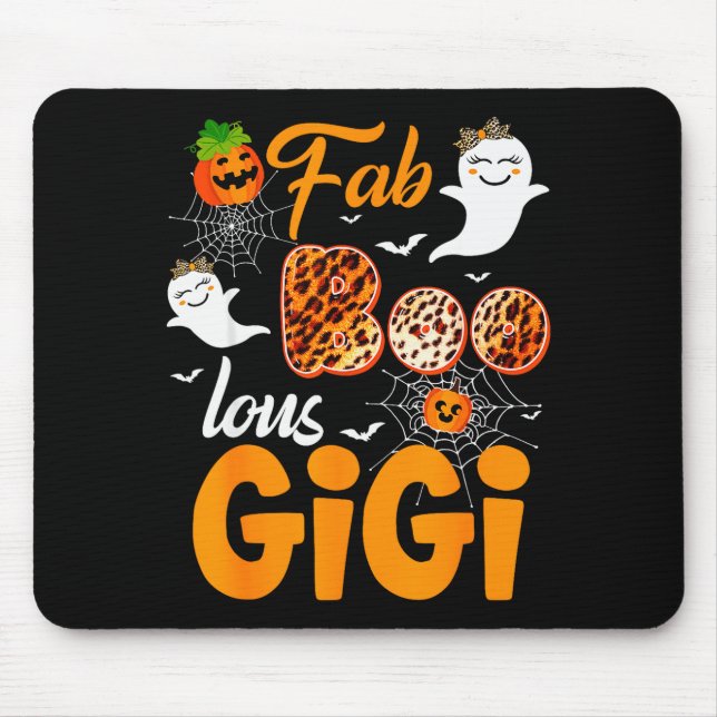 Leopard Fab Boo Lous Gigi Soky Halloween Costume G Mouse Mat (Front)