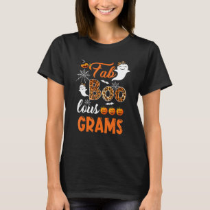 Leopard Fab Boo Lous Grams Spooky Halloween Costum T-Shirt