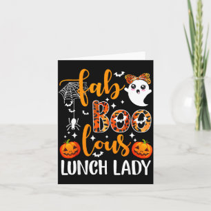 Leopard Fab Boo Lous Lunch Lady Matching Group Tee Card