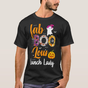Leopard Fab Boo Lous Lunch Lady Team Teacher Hallo T-Shirt