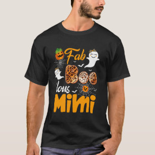 Leopard Fab Boo Lous Mimi Spooky Halloween Costume T-Shirt