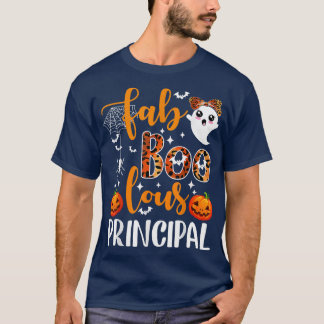 Leopard Faboolous Principal Spooky Principal Hallo T-Shirt