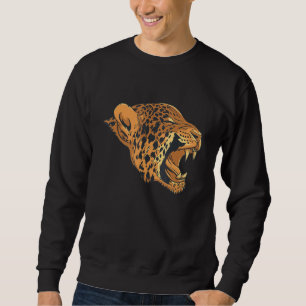 Leopard Face Head Jaguars Cheetahs Big Cat Wild An Sweatshirt