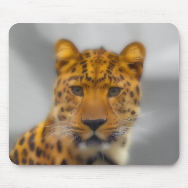 Leopard Face Mouse Mat (Front)