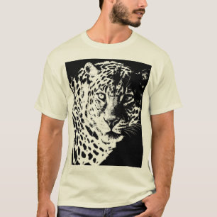 Leopard Face Pop Art Template Elegant Modern Men's T-Shirt
