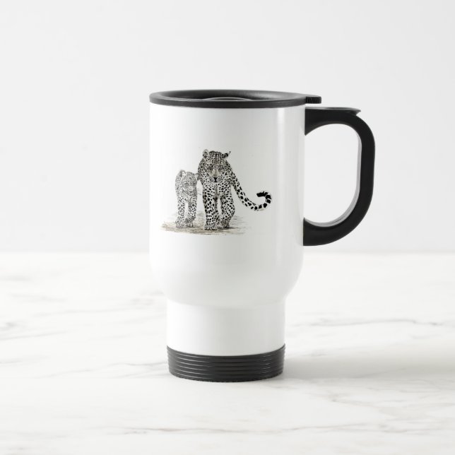 Leopard family travel Mug (Right)