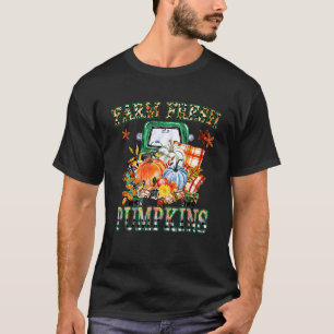 Leopard Farm Fresh Pumpkins Happy Halloween Pumpki T-Shirt