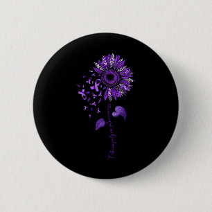 Leopard Fibromyalgia Awareness Purple Ribbon 6 Cm Round Badge