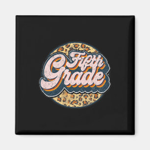 Leopard Fifth Teacher Cute 5th Grade Back to Schoo Magnet