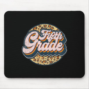 Leopard Fifth Teacher Cute 5th Grade Back to Schoo Mouse Mat