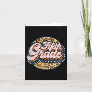 Leopard Fifth Teacher Cute 5th Grade Ck To School Card