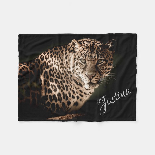 Leopard Fleece Blanket (Front (Horizontal))
