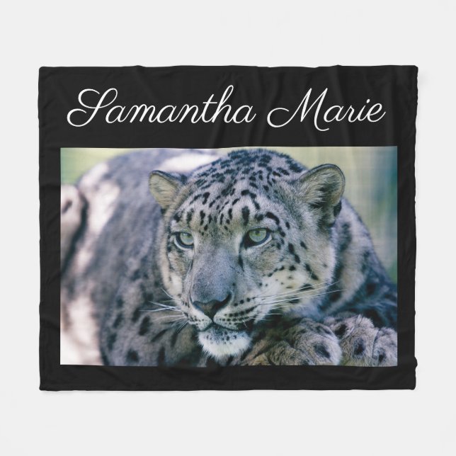 Leopard Fleece Blanket (Front (Horizontal))