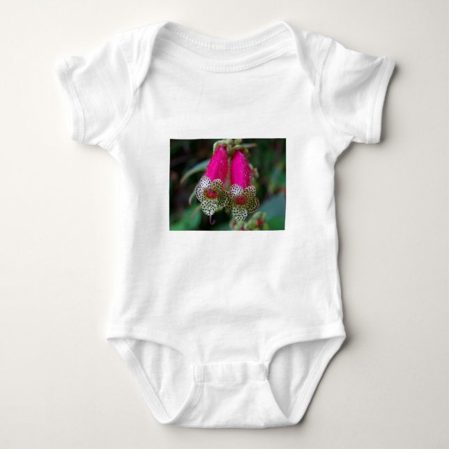 Leopard Flower Design Baby Bodysuit (Front)