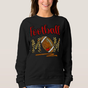Leopard Football Mum Football Game Day Vibes Mothe Sweatshirt