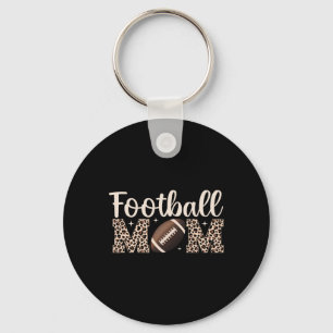Leopard Football Mum Mama Women Football Player Mo Key Ring