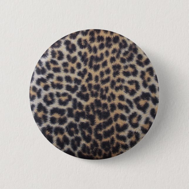 Leopard Fur 6 Cm Round Badge (Front)