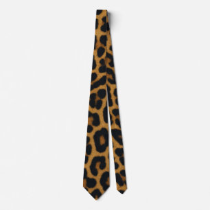 Leopard Fur Animal Pattern Tie