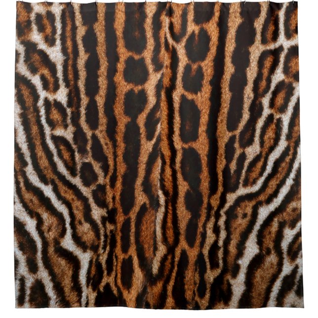 leopard fur background texture shower curtain (Front)