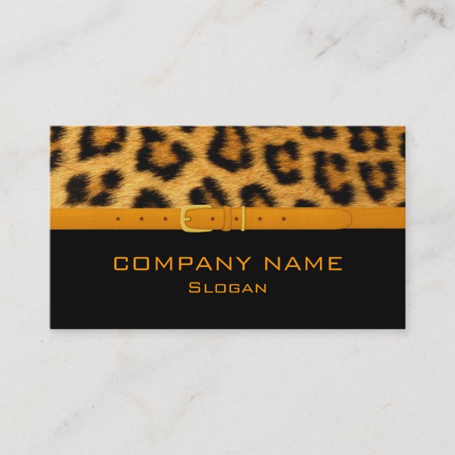 Leopard Fur Business Card (Front)
