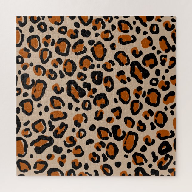 Leopard fur design, seamless pattern. jigsaw puzzle (Vertical)
