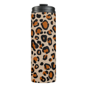Leopard fur design, seamless pattern. thermal tumbler