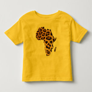 Leopard Fur-effect Map of AFRICA Series Toddler T-Shirt