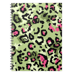 Leopard fur, fashionable seamless pattern. notebook