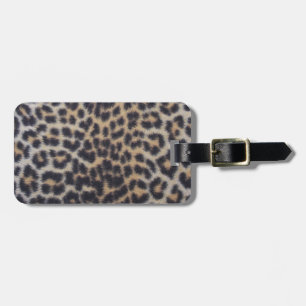 Leopard Fur Luggage Tag