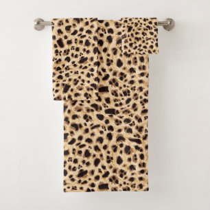Leopard Fur Pattern Bath Towel Set