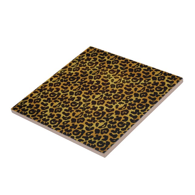Leopard Fur Print Animal Pattern Tile (Side)